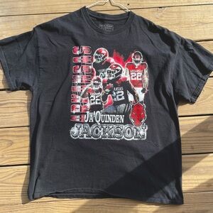 Arkansas Razorbacks college football Ja’quinden Jackson T shirt black men’s XL